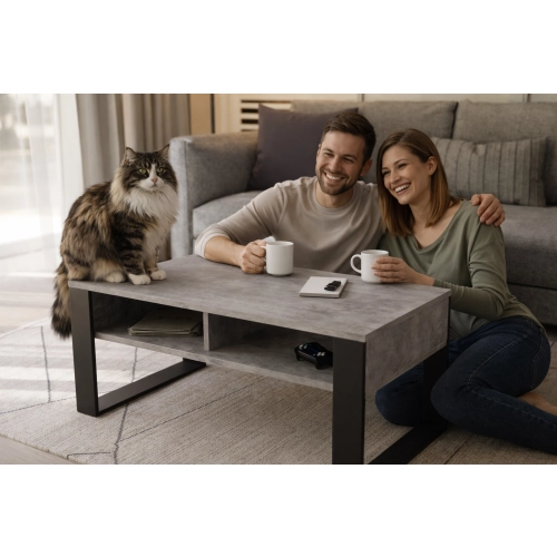 Stolik kawowy ST7 Beton Prostokątny Nowoczesny Loft